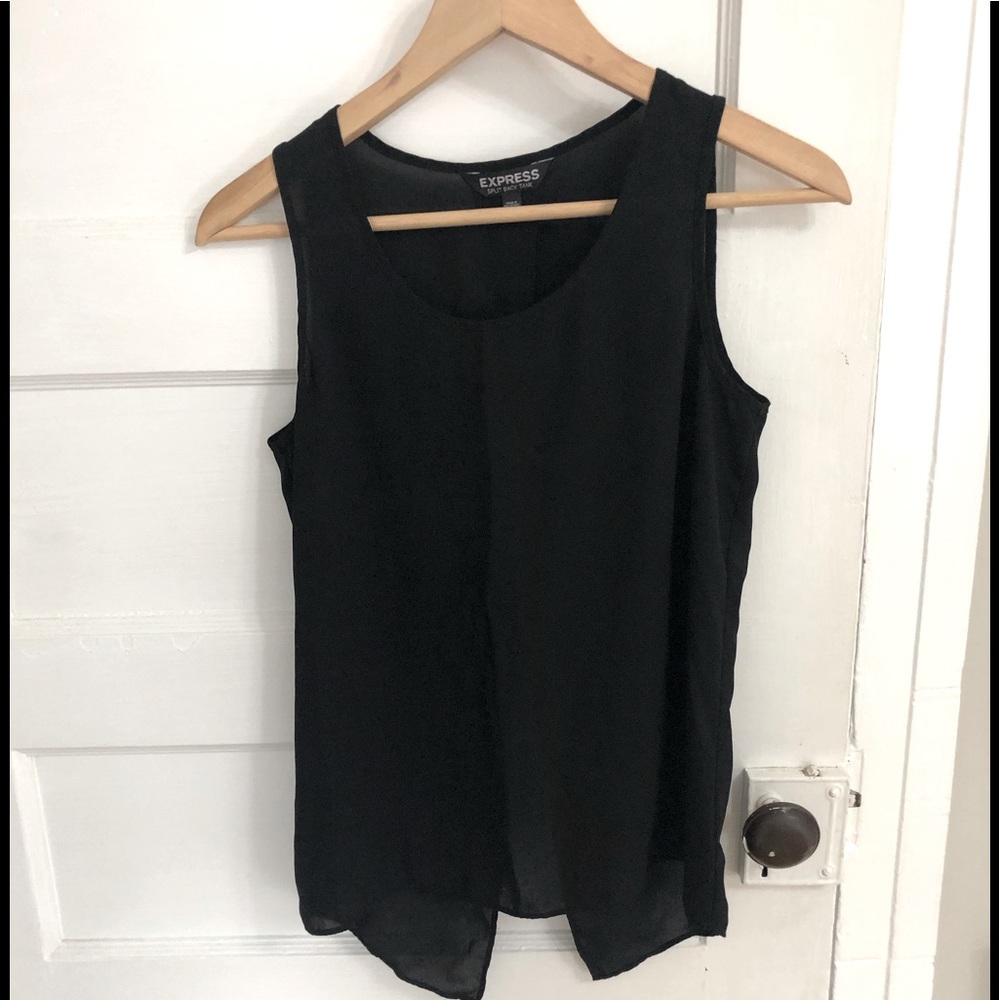 Black Split Back Tank
